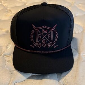 GoodGood Crest Black Trucker Hat